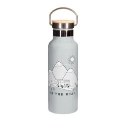 On The Road Grey Metal Water Bottle