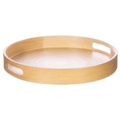 Natural Round Bamboo Tray