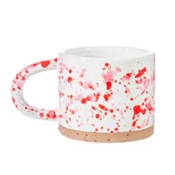 Pink And Red Splatterware Mug