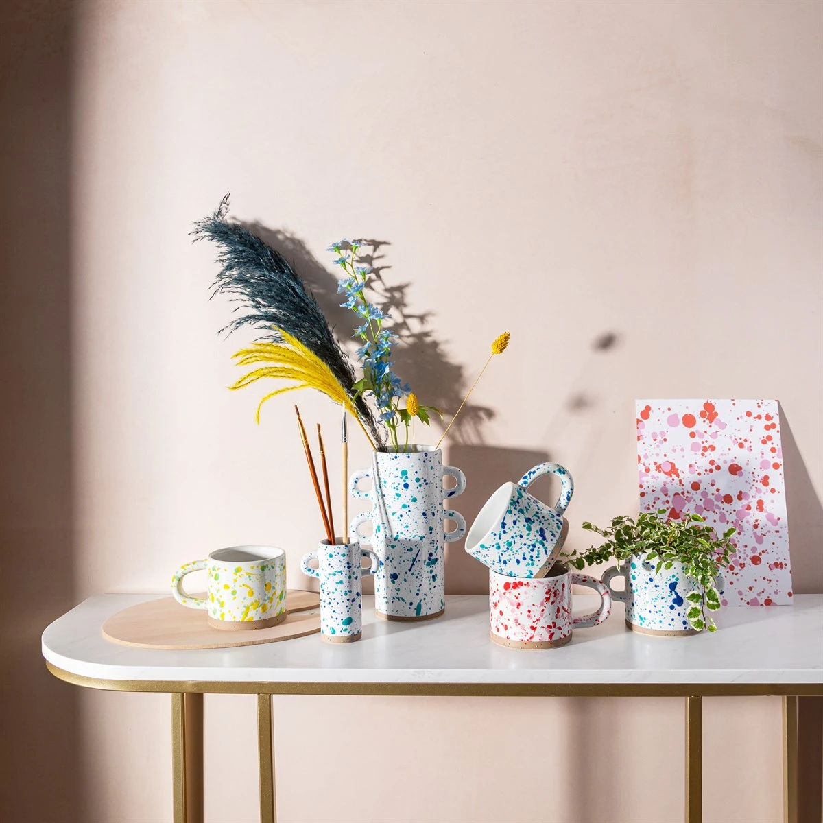 Pink And Red Splatterware Mug - Image 5