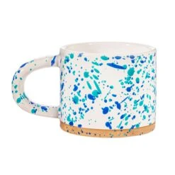 Turquoise And Blue Splatterware Mug