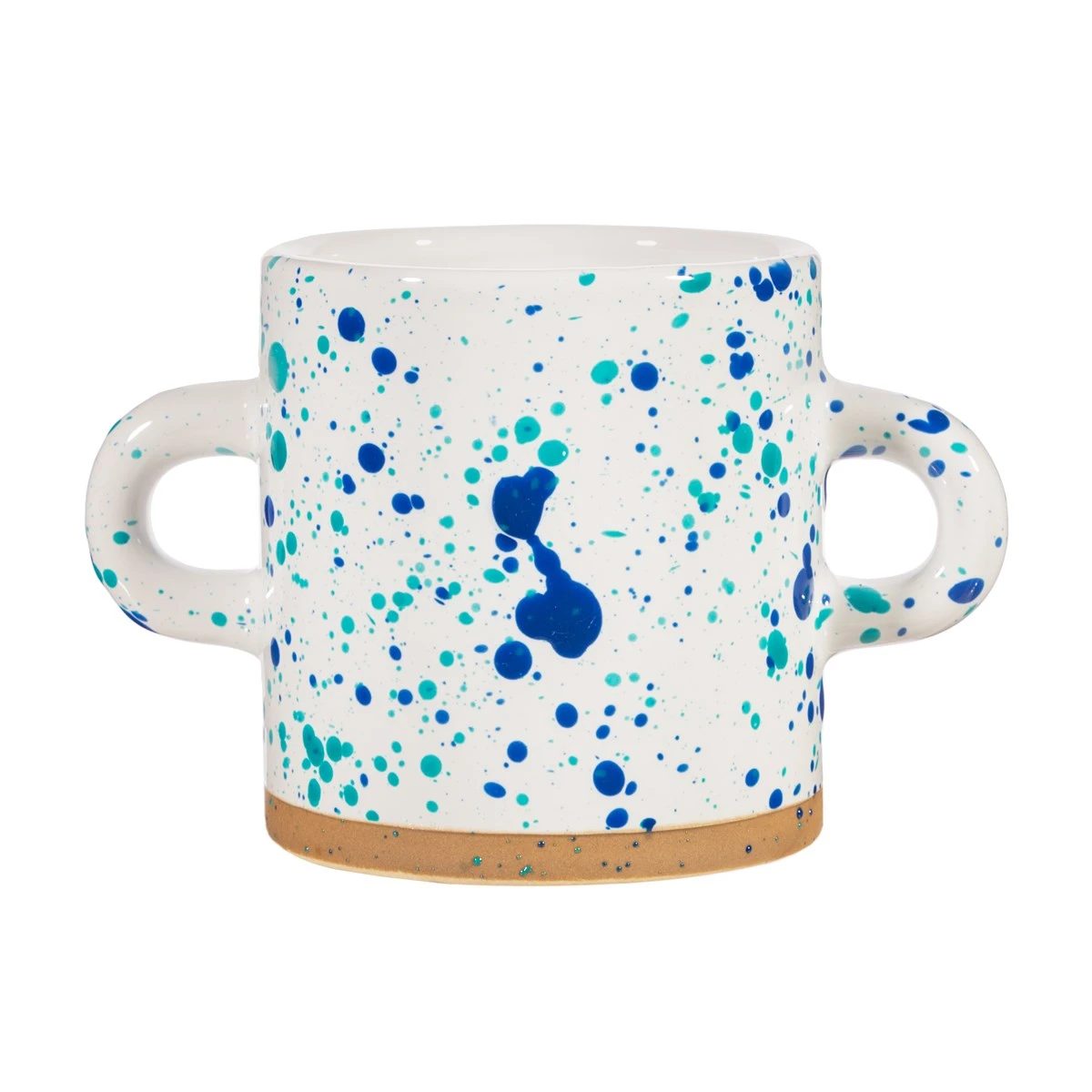 Turquoise And Blue Splatterware Planter - Image 2