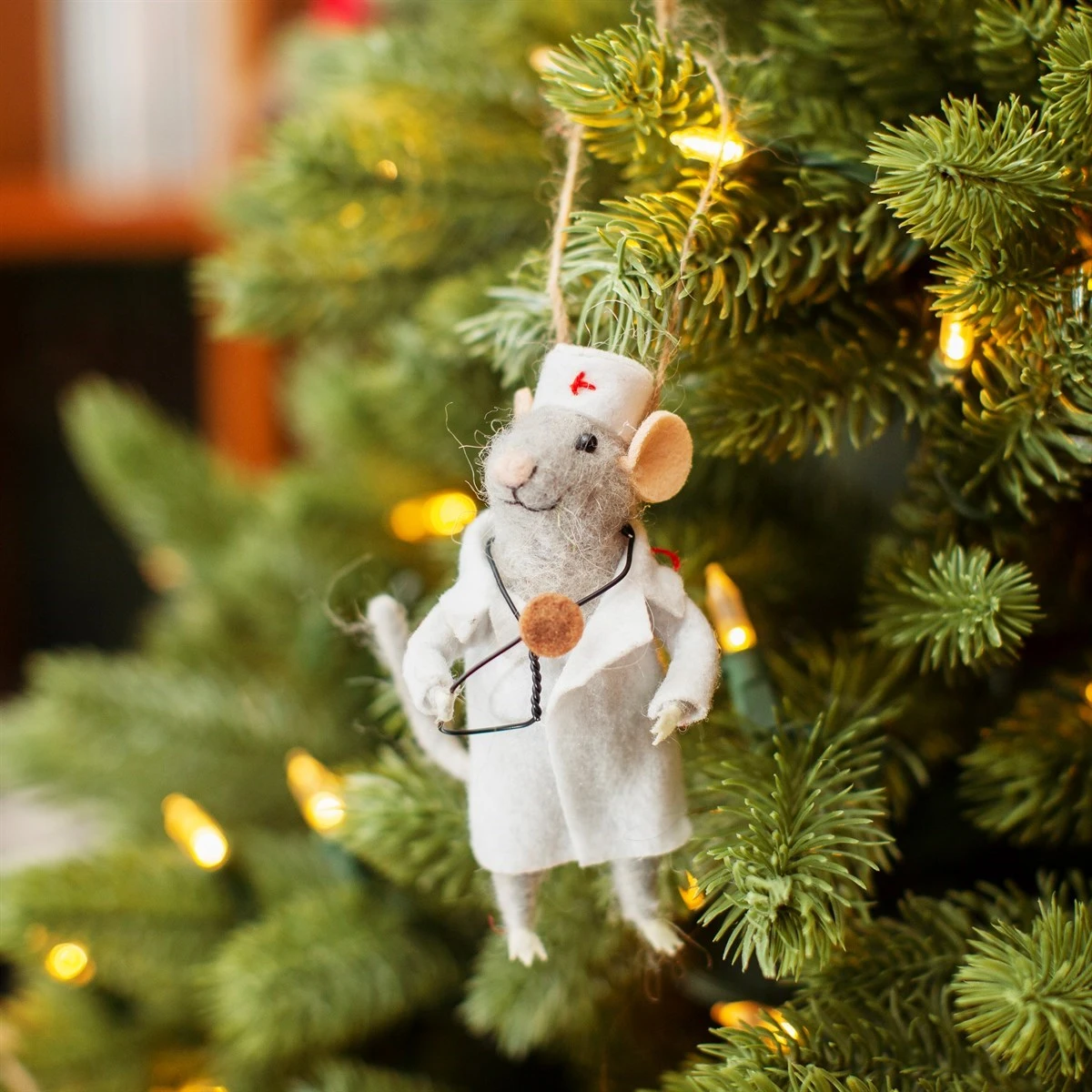 Doctor Mouse Felt Decoration - Image 2