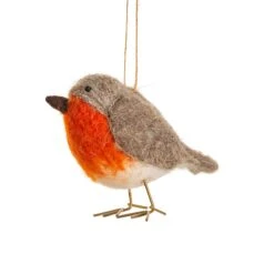 Traditional Robin Felt Decoration