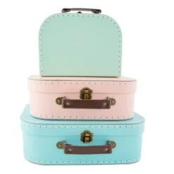 Pastel Retro Suitcases - Set Of 3