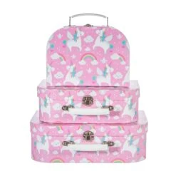 Rainbow Unicorn Suitcases - Set Of 3