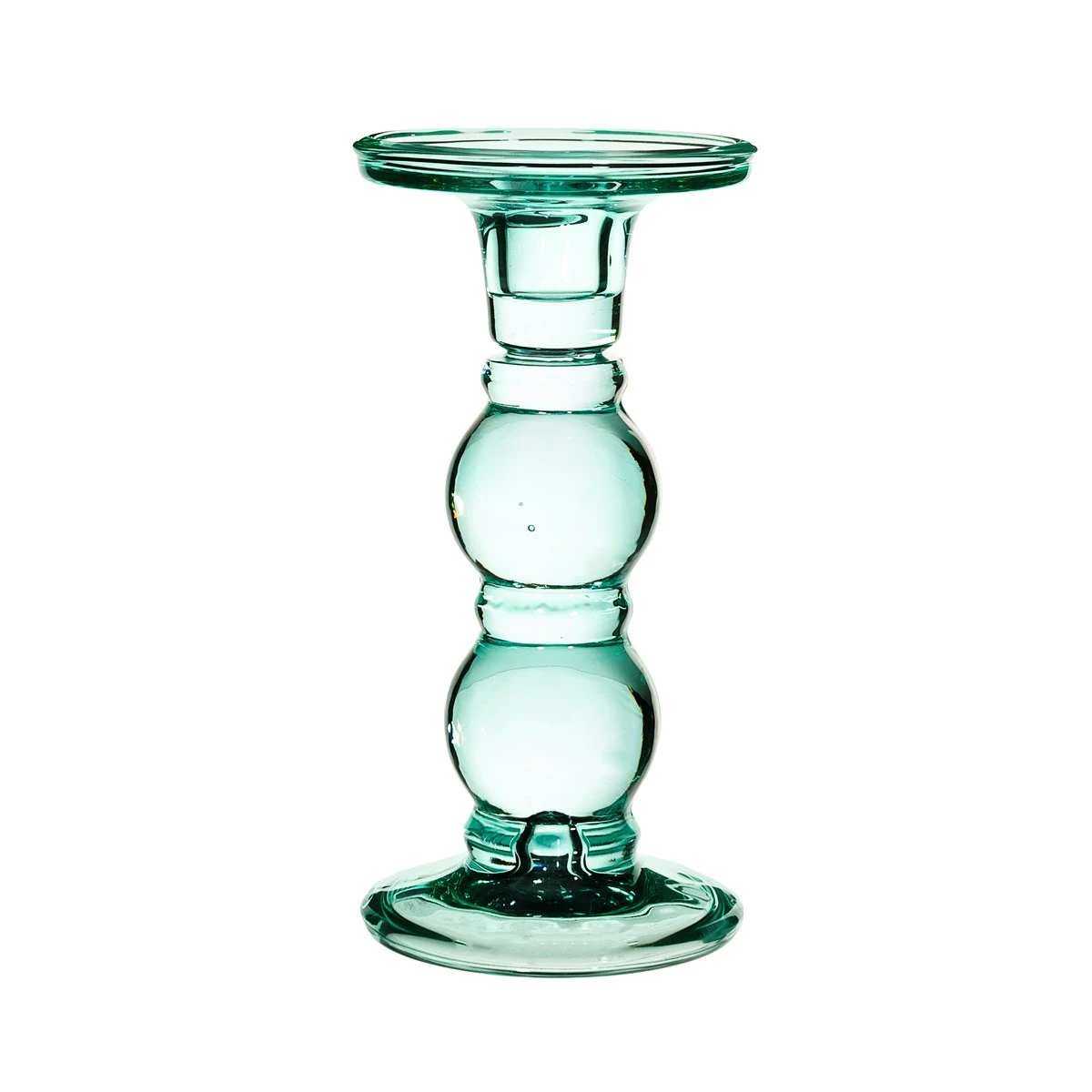 Eloise Glass Candle Holder Turquoise