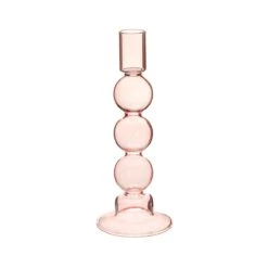 Bubble Candle Holder Pink