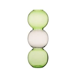 Triple Bubble Vase Grey & Olive