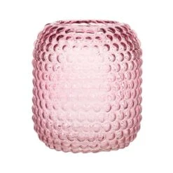 Pink Glass Bobble Vase