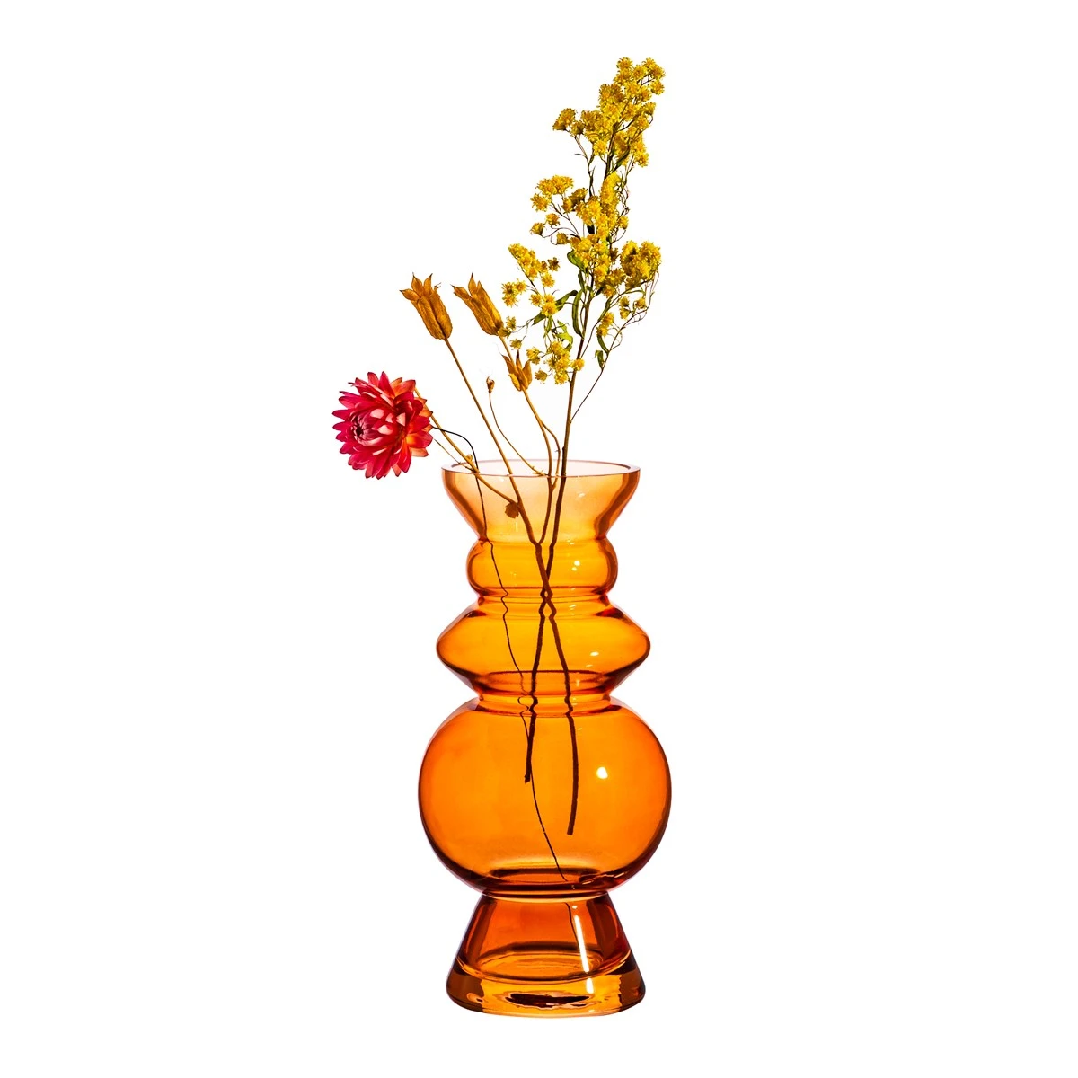 Selina Glass Vase Dark Amber - Image 2