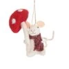 Mouse With Mushroom Felt Decoration