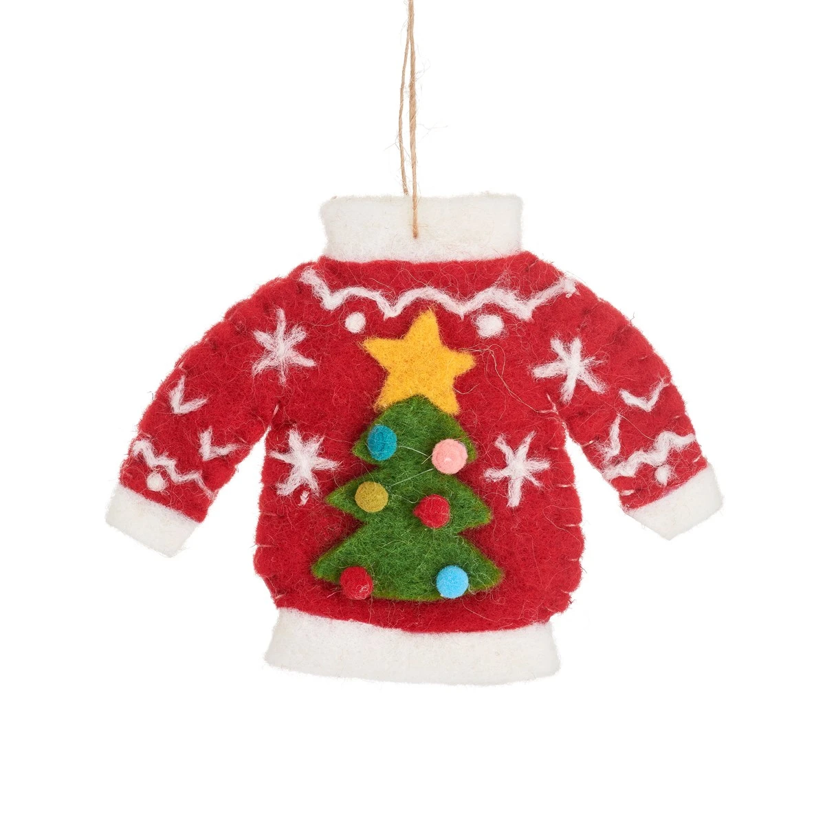 Red Christmas Jumper Felt Decoration