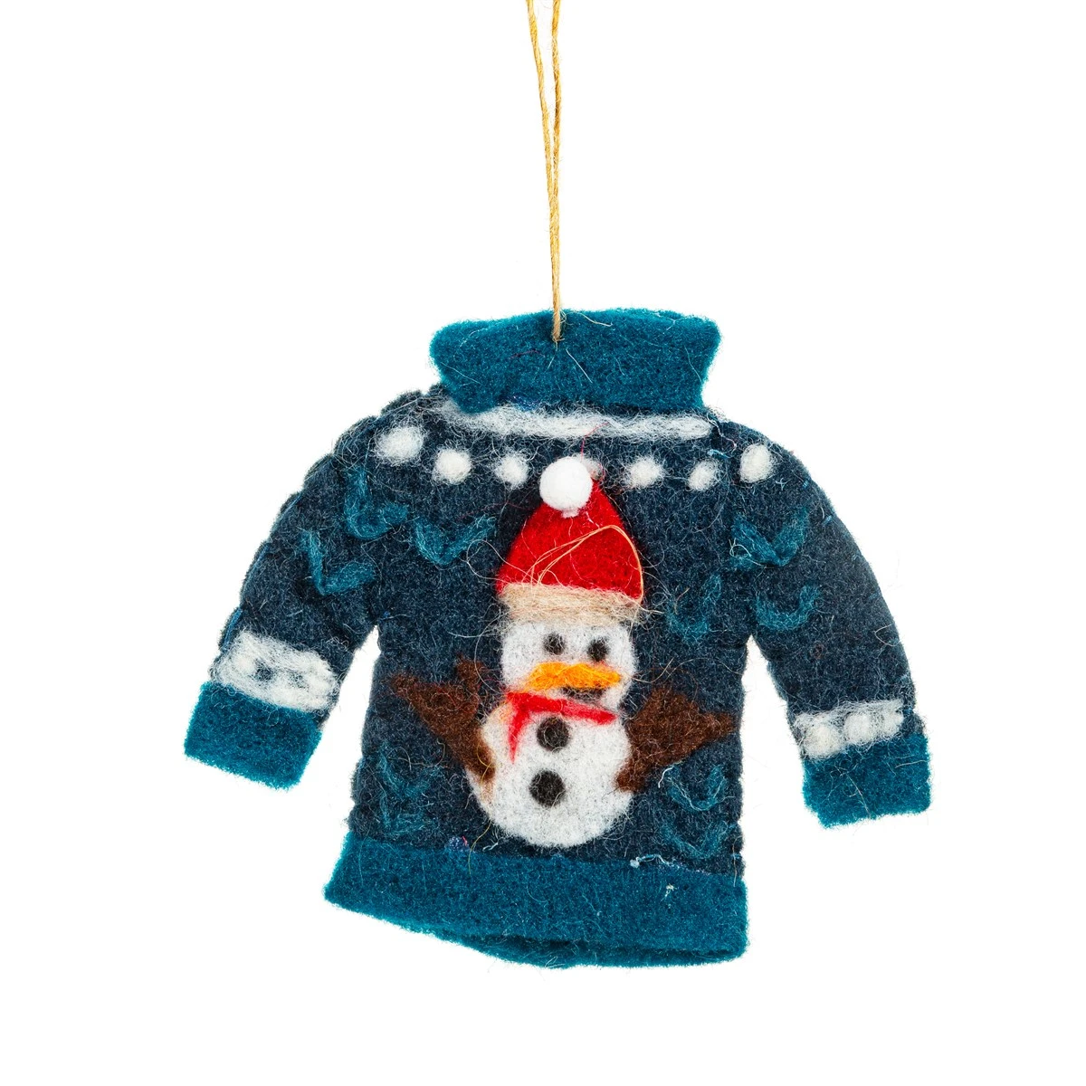 Blue Christmas Jumper Felt Decoration