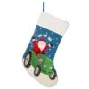 Santa In A Tractor Stocking
