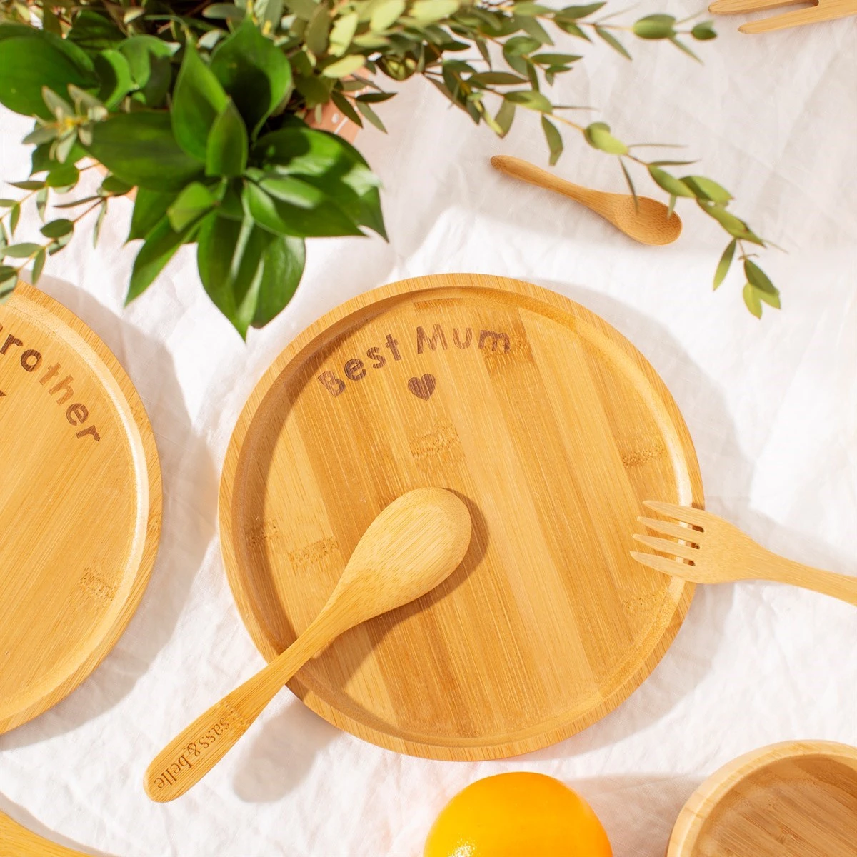 Best Mum Bamboo Plate - Image 3