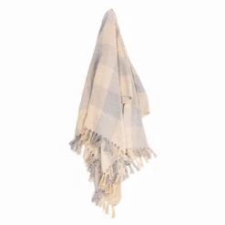 Grey Gingham Throw