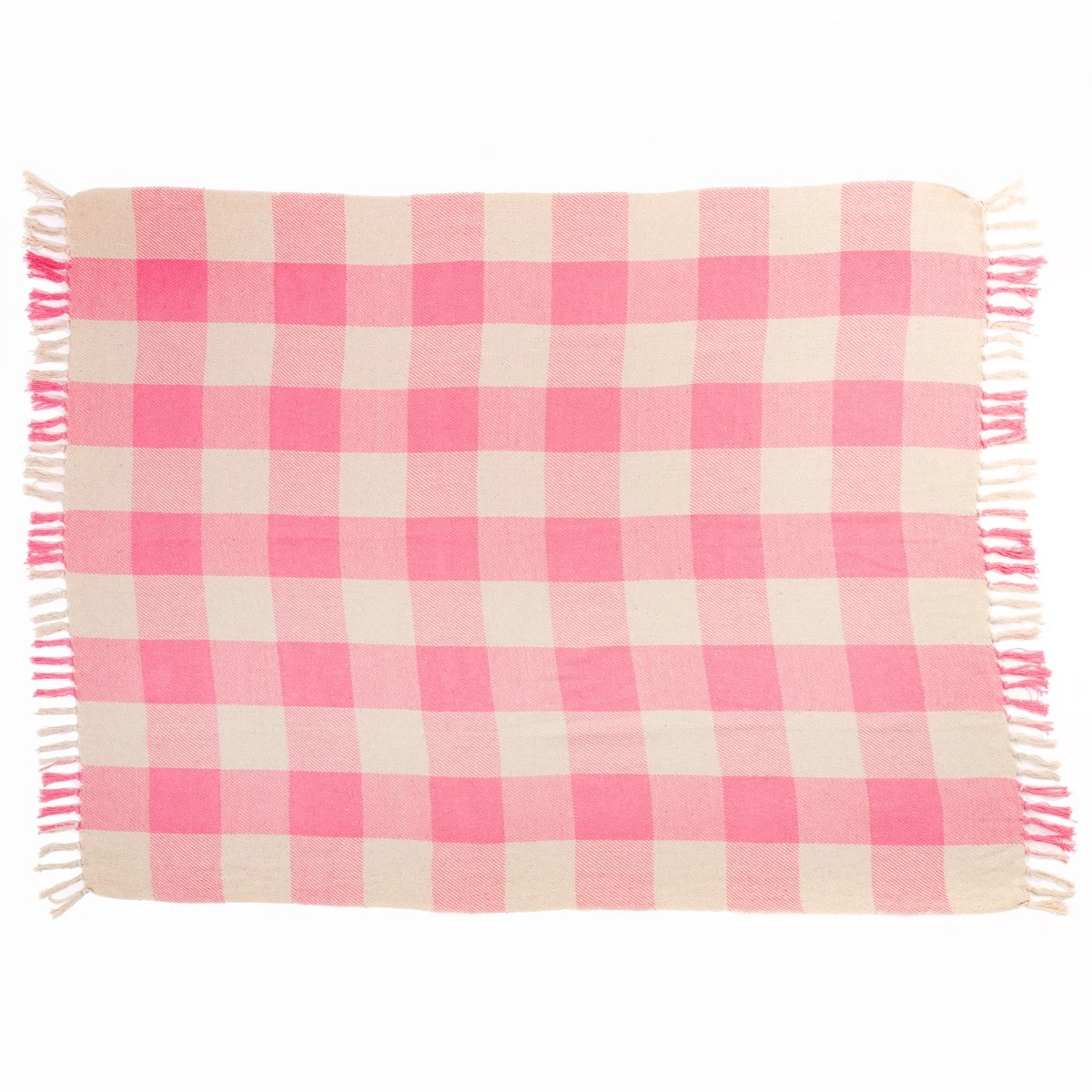 Pink Gingham Throw - Image 2