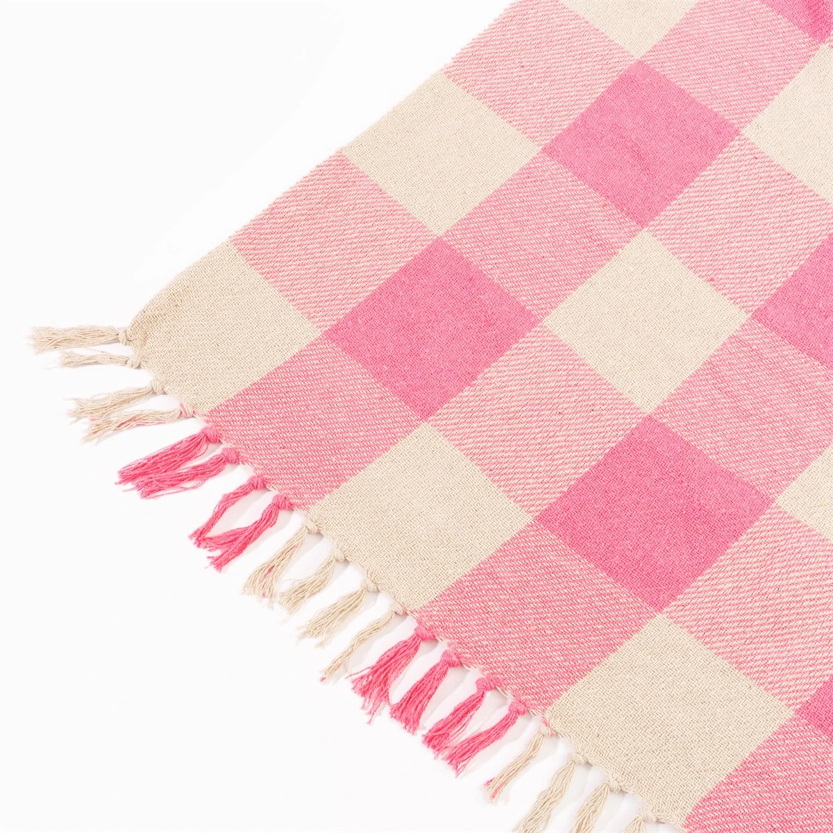 Pink Gingham Throw - Image 4