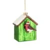 Birdhouse With Robin Shaped Bauble