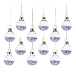 Pastel Stars Mini Baubles - Set Of 12
