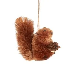 Woodland Squirrel Brush Animal Decoration