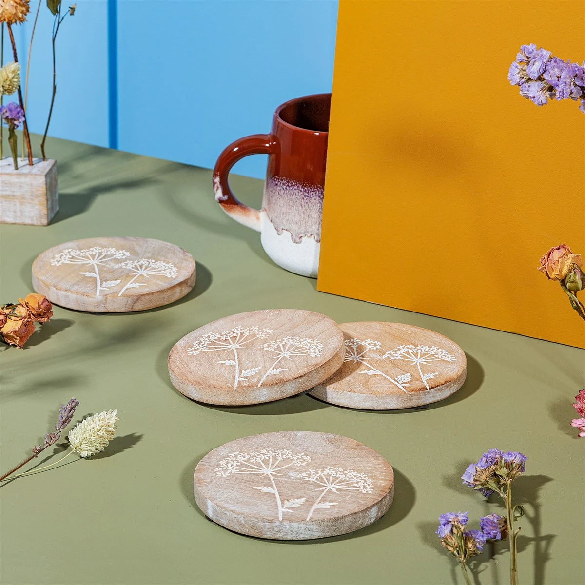 Cow Parsley Coasters - Set Of 4 - Image 3