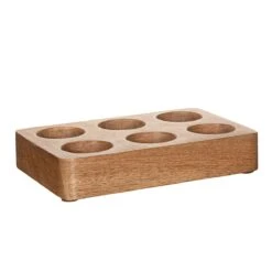 Mango Wood Egg Holder Block