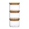 Stacking Glass Storage Jars - Set Of 3