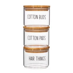 Beauty Stacking Jars - Set Of 3