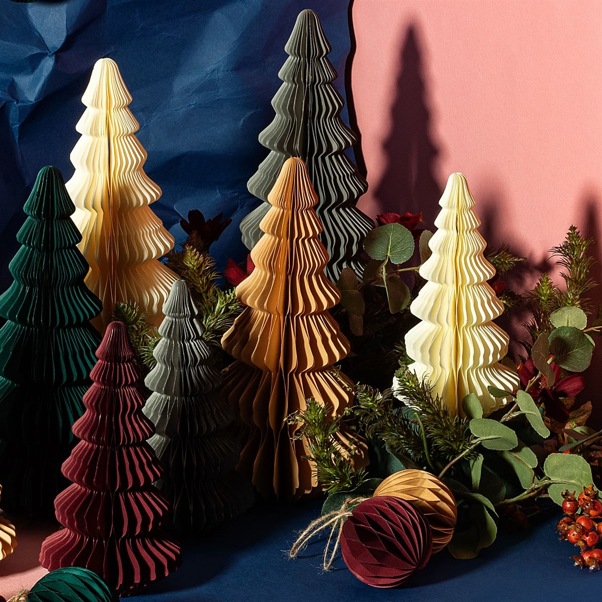 Kraft Paper Honeycomb Tree Decoration - Image 2