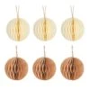 Cream & Kraft Paper Decorations - Set Of 6