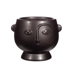 Large Face Planter Matte Black