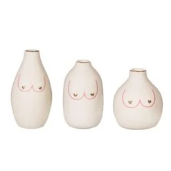 Girl Power Boobies Vases - Set Of 3
