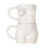 Body Stacking Mugs White - Set Of 2